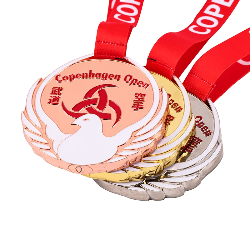 Custom 3D Gold Silver Bronze Zinc Alloy Metal Medalla Sport Medal Jiu Jitsu Judo Kung Fu Karate Taekwondo Medal supplier