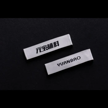 White Labels for clothing Organic cotton custom folded sewing clothing labels tags printing