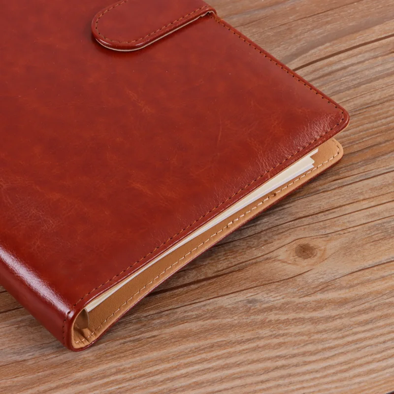 Eco Friendly Soft Cover PU Embossed Journal A5 Leather Buckle Notebook With Customized Promotion Logo Diary Notebook