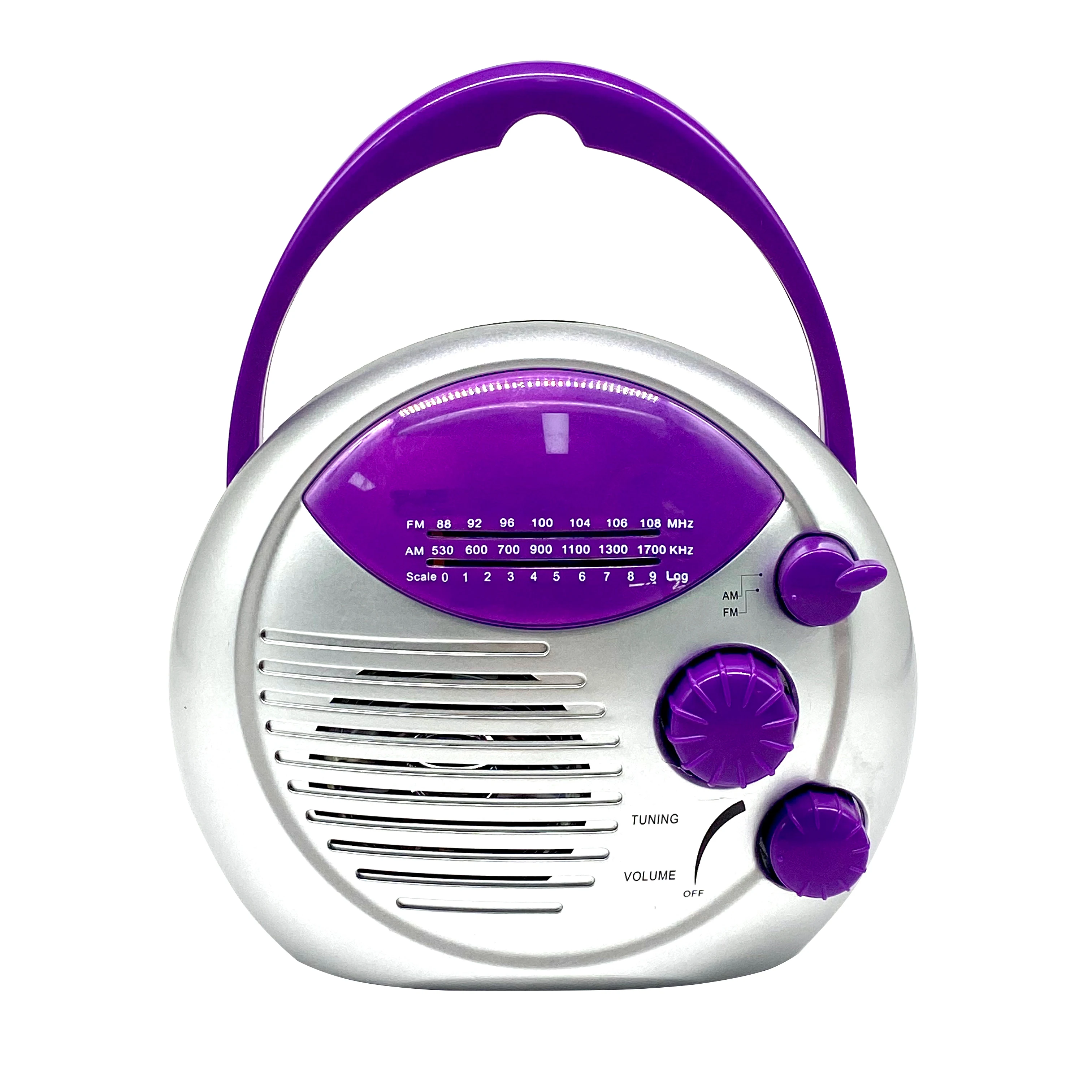 Mini Portable AM FM Shower Radio Built in Speaker Audio High Definition for Bathroom Kitchen Outdoor Use aner Waterproof Shower Radio 
