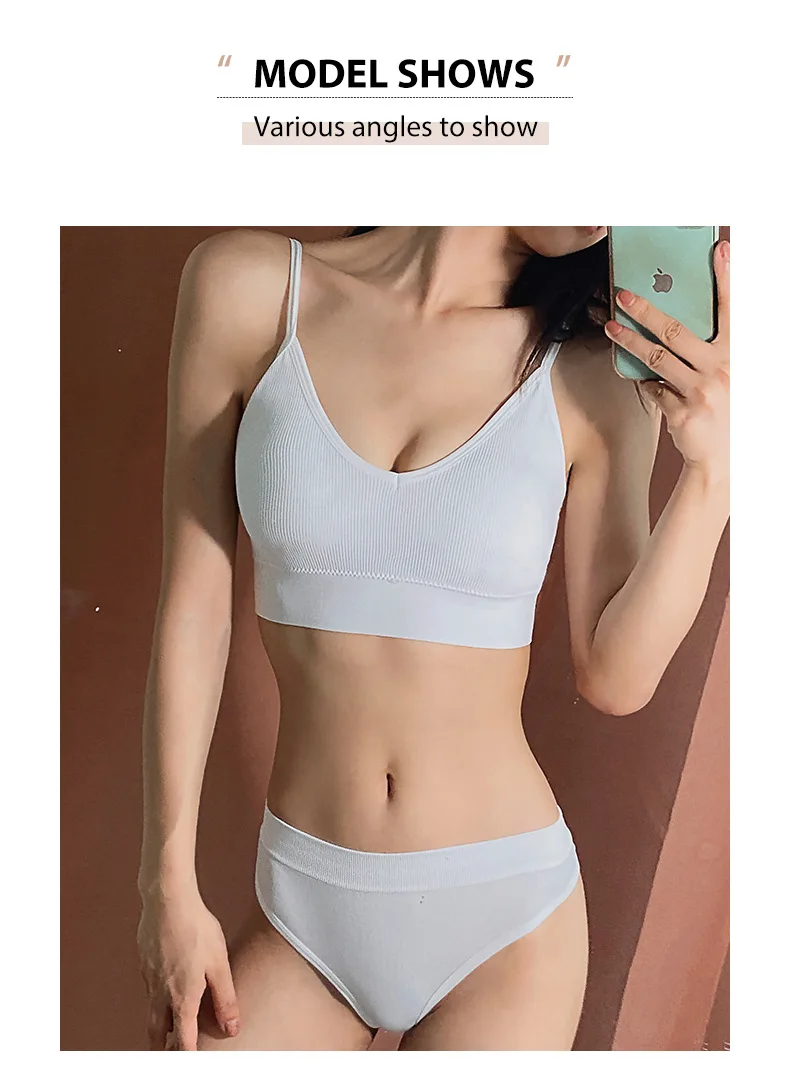Women Bra Sexy Underwear Sets Seamless Bra Set Plus Size Women's Underwear Thong Low Waist Panties Female Underwear Set