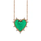 Turquoise Necklace Necklaces High Quality Gold Plated Jewelry Turquoise Queen Heart Pendant Necklace