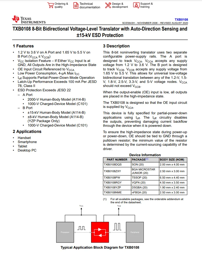 Best Offer Voltage Level Translator Bidirectional 1 Circuit 8 Channel