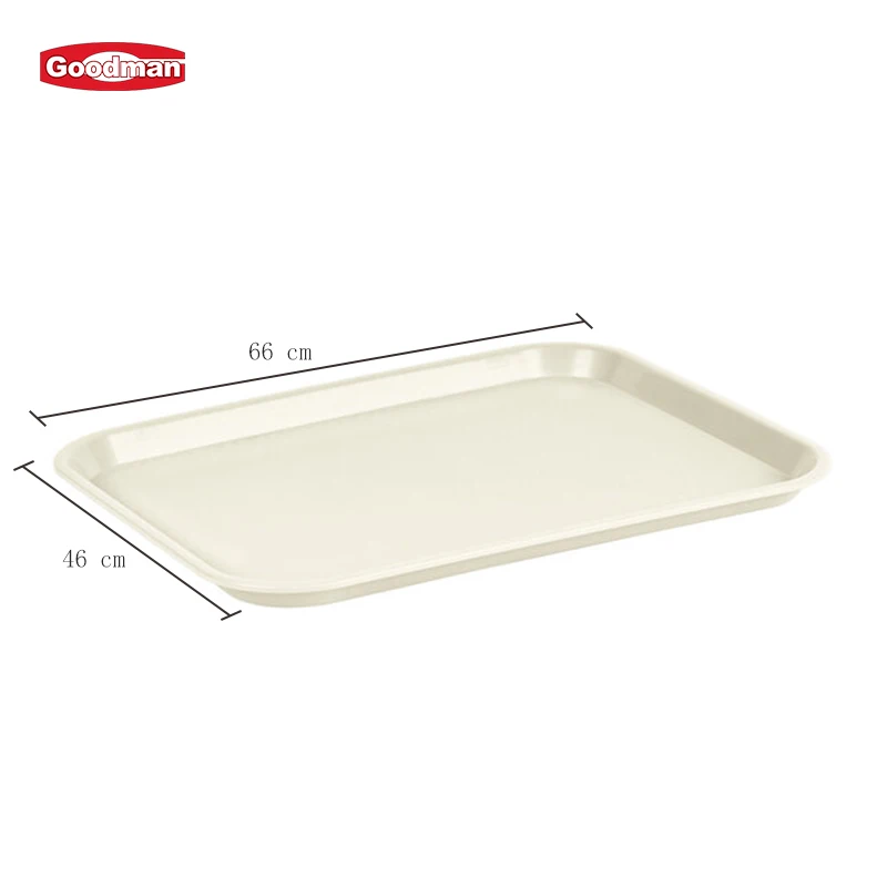 Large size bakery display 66x46 cm plastic fast food service tray restaurant serving tray