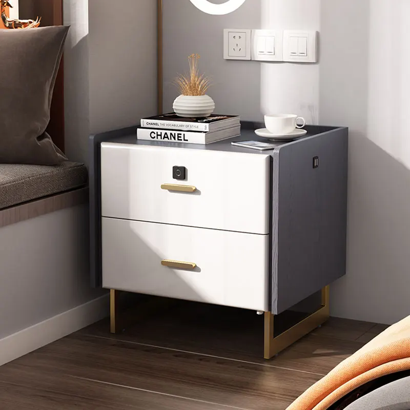 bedside table with locking drawer