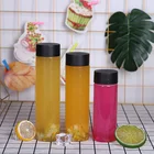 Plastic Recyclable Beverage Plastic Bottle For Juice Boba Tea Bottles Disposable Milk Tea Bottle And Lid