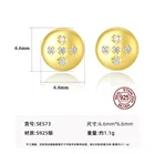 925 925 Earrings Dropshipping Simple Round CZ Earrings Silver 925 Sterling Earrings
