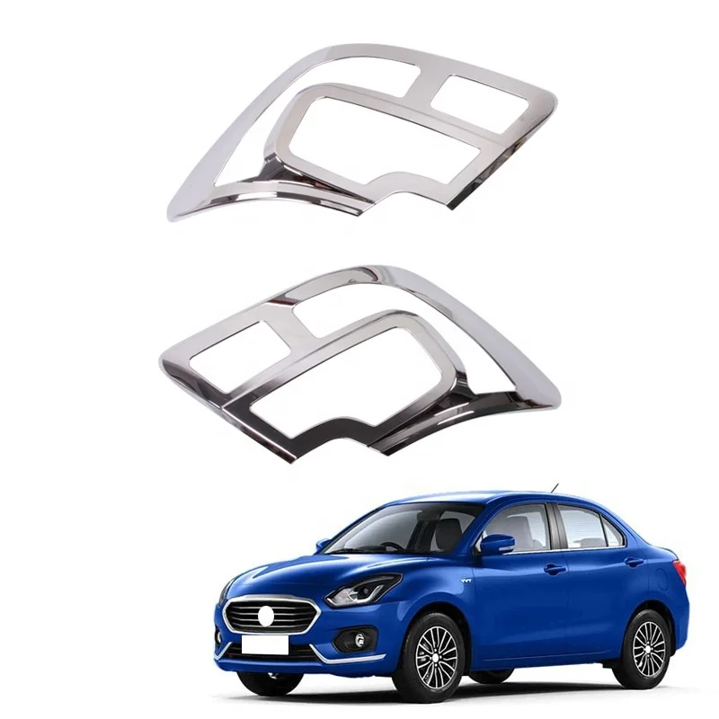 baodiparts 4Pcs ABS Chrome Rear Tail Light Lamp Frame Cover Trim Car Decoration Exteriors 