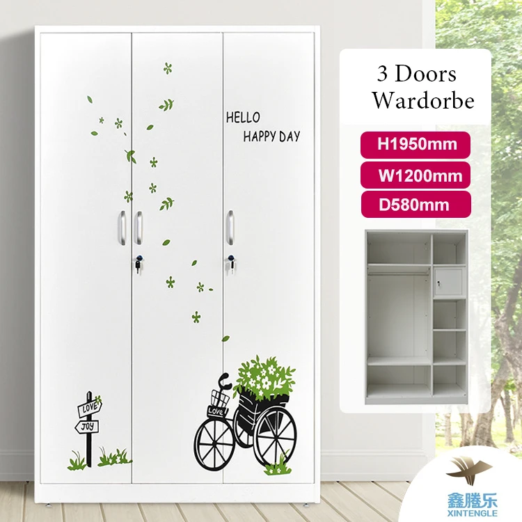 Best Selling Godrej Waterproof Steel Almirah Designs for Bedroom Wardrobe Home Furniture