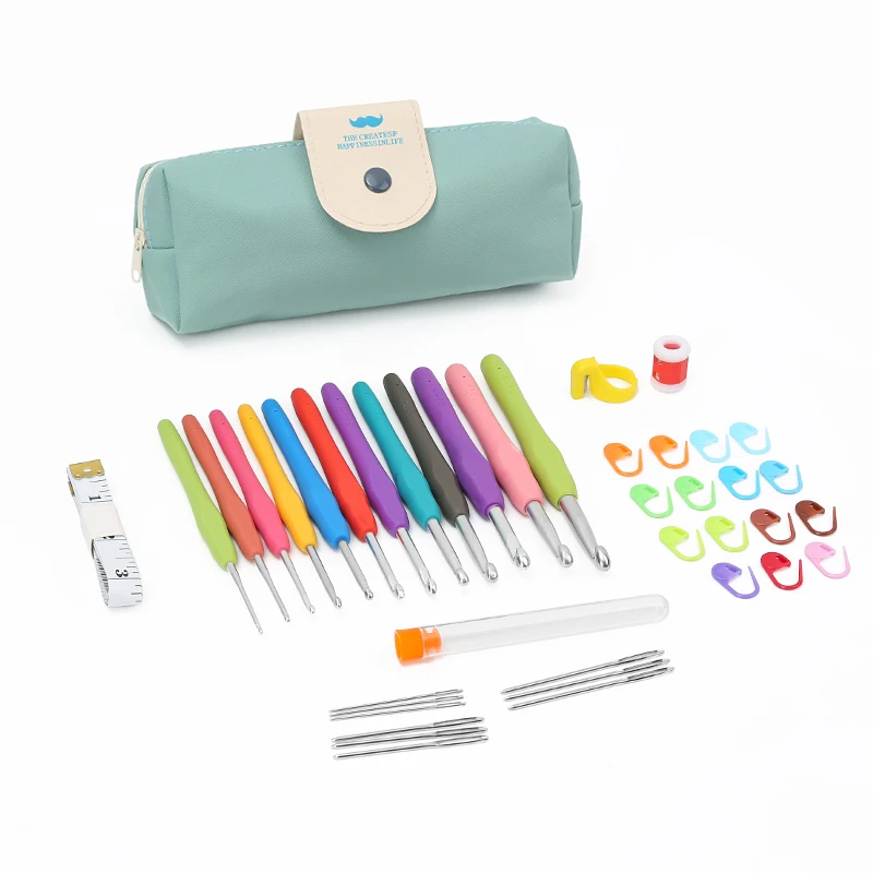 41pcs  Diy Crochet Hook Set With Case Sewing Needle Starter Crochet Kit For Beginners Adults