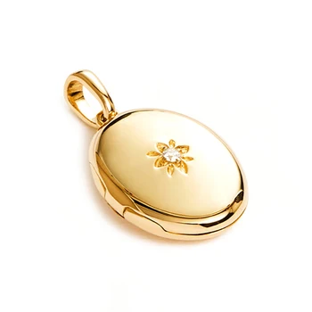ICEBELA Trendy Elegant Fine Jewelry 18k Gold Plated Pendant Necklaces Zircon Inlaid Starburst Pendant for Women