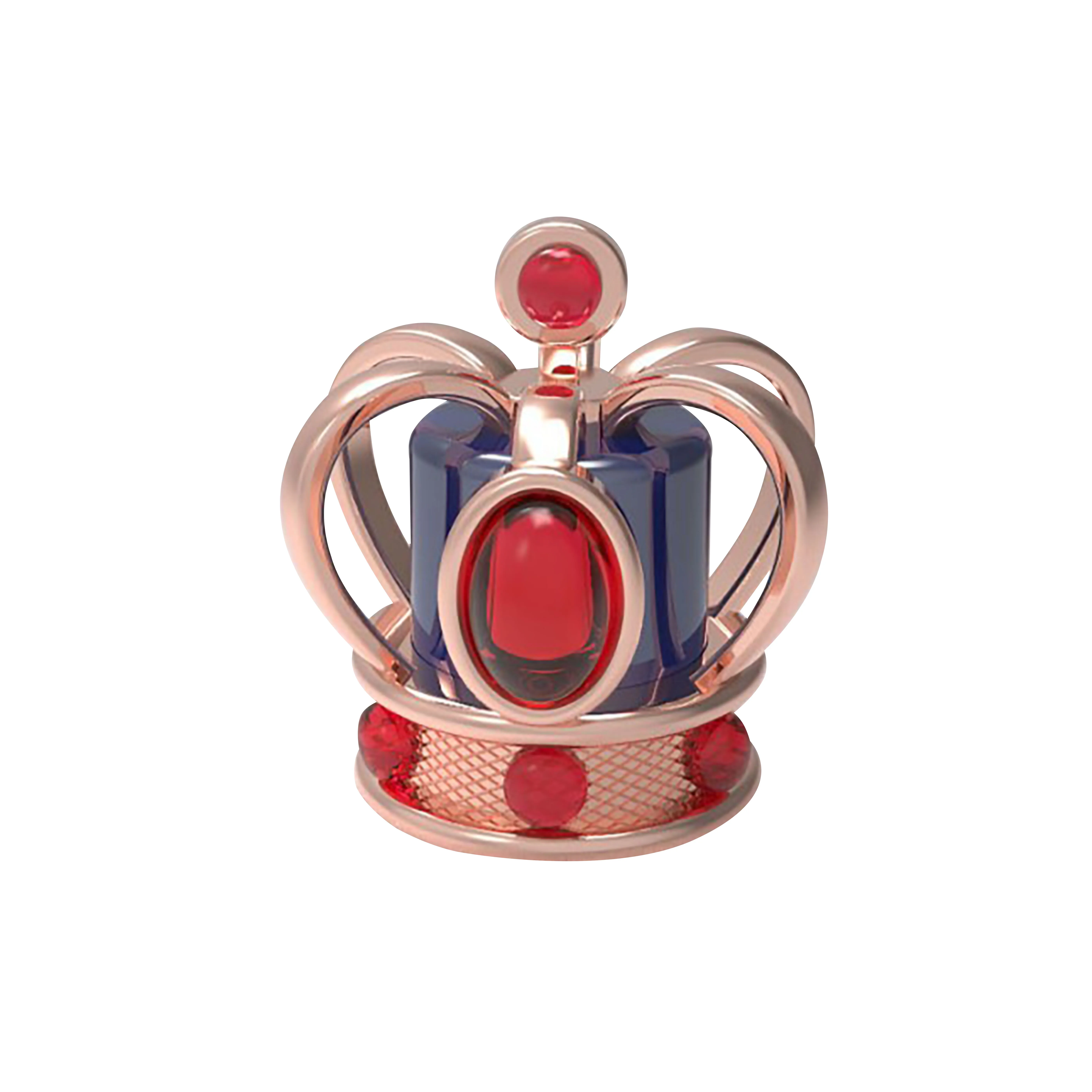 product luxury dubai arabia gold zinc alloy crystal perfume cap pink crown cap with ball for cosmetic attar oud perfume bottle-37