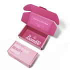 Box Pink Packing Boxes Cardboard Recyclable Corrugated Marble Mailers Printing Custom Size Logo Shipping Box