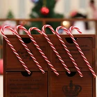 6pcs Candy Color Cane Cartoon Plastic Christmas Tree Decorations New Year Holiday Party Decoration