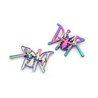 Zinc Bags Fashion Zinc Alloy Bags Metal Private Label Customized Rainbow Color Metal Label