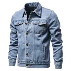 Jackets New 2021customized Casual Solid Color Lapel Single Breasted Slim Fit Quality Men Jeans And Jackets