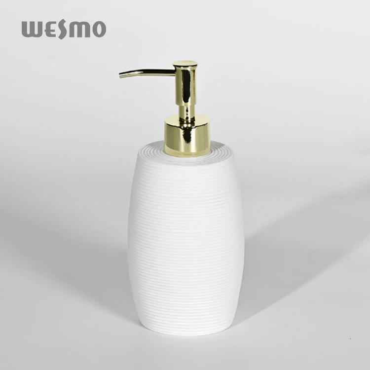 Hot Sale Bottle Dispenser Ceramic Resin Manual Soap Accessories Bathroom Items Dispenser ceramic bathroom set