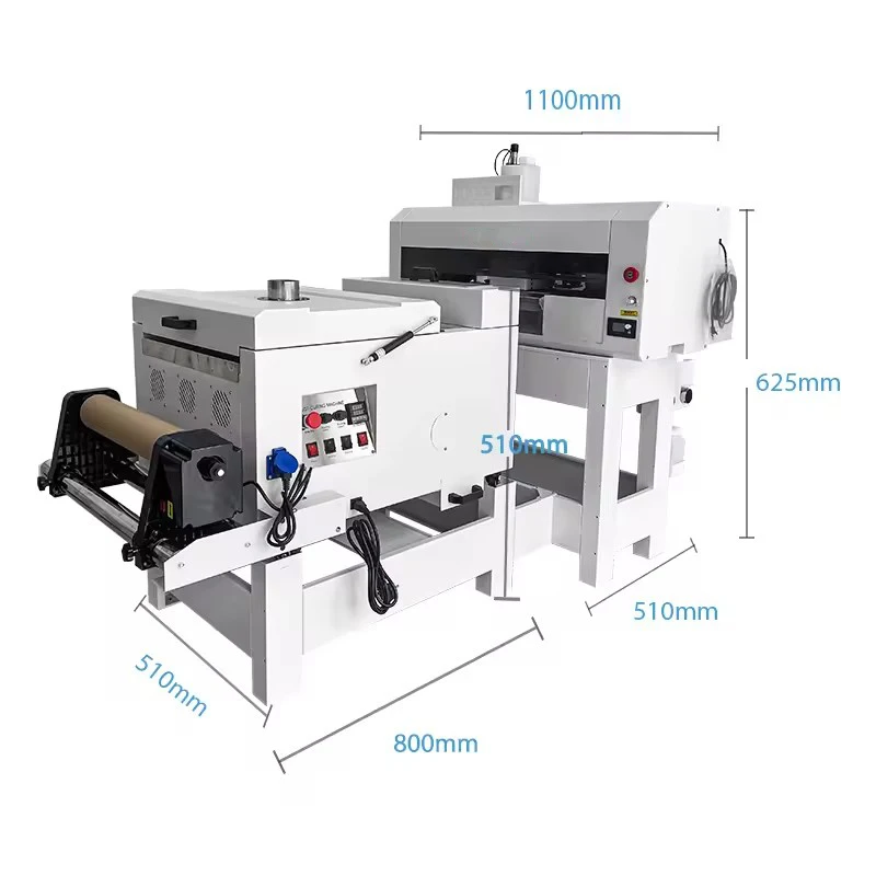 4 Head i3200 Digital DTF Printer 30cm A3 60 cm PET Film Fabric Cloth Tshirt Automatic Impresora DTF A1 Print Dimension