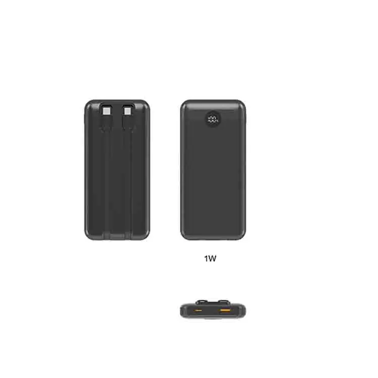 PB190 KC Certified 12W 15W Fast Charging PowerBanks 10000mAh Digital Display Built-in Type-C and 8 Pin Cable Portable Charger