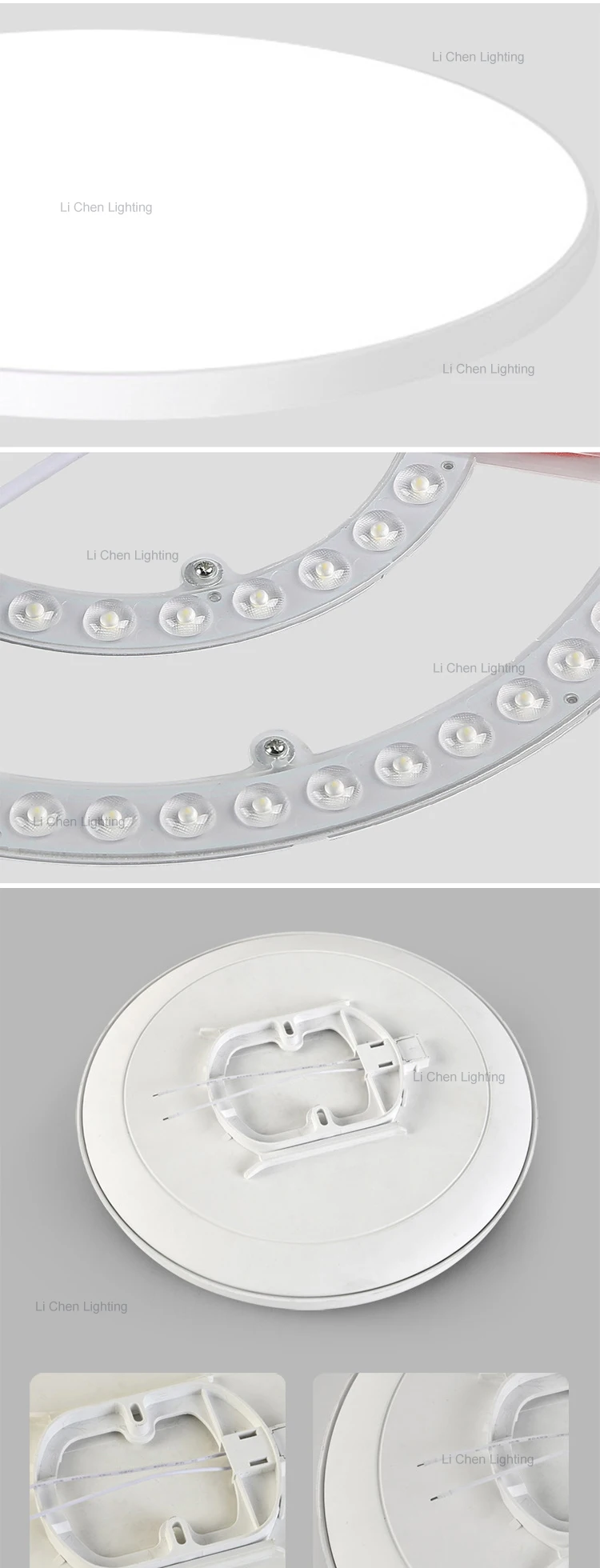 cl f01 abs pvc modern double color surface mount led panel light 18w 24w 48w ceiling lamp-3