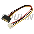 Sata Sata Ide Cable SATA 22pin 7 15pin Female To SATA Female Cable W/ Molex IDE 4Pin Power