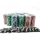 Poker Aluminum Case 2 Playing Cards 5 Dices ABS Metal Slug 100 Pieces Poker Chips