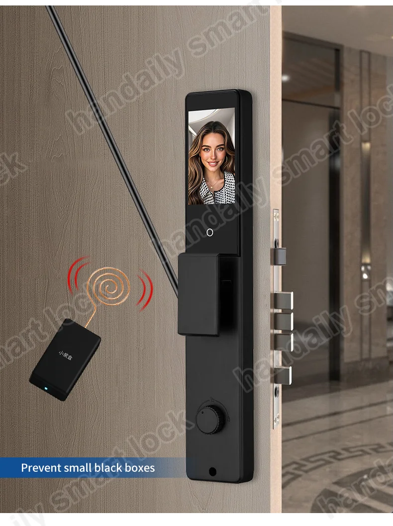 handaily wholesale automatic fingerprint tuya 3d face smart door lock for front door digital palm vein home security door lock f888-3