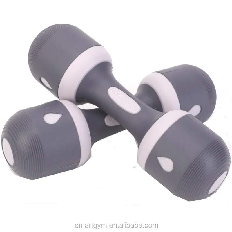 Adjustable Dumbbell Weight Pair Non-Slip Neoprene Hand 5-in-1 Weight Options 