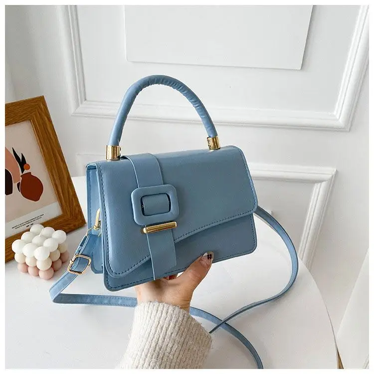 2023 Ins Hot Sale  New High Quality Solid Color Clamshell Handbag Large Capacity Fashion Locking Crossbody Bag
