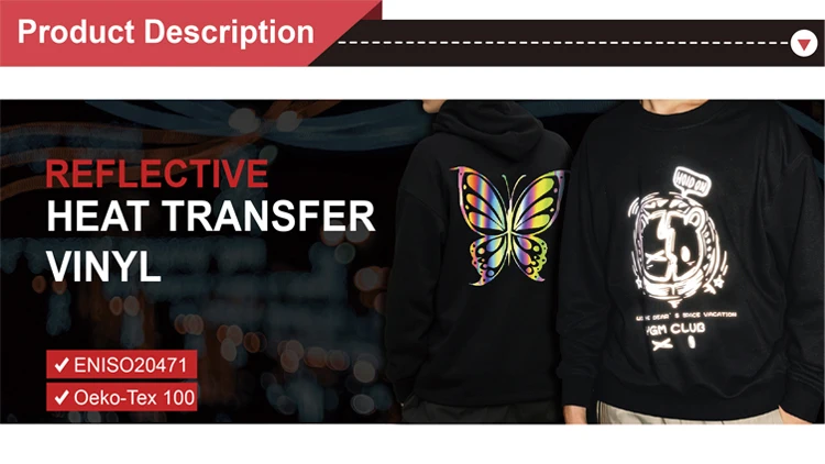 High Visibility Silver Reflective HTV Heat Transfer Vinyl Sheet Roll for T-Shirt