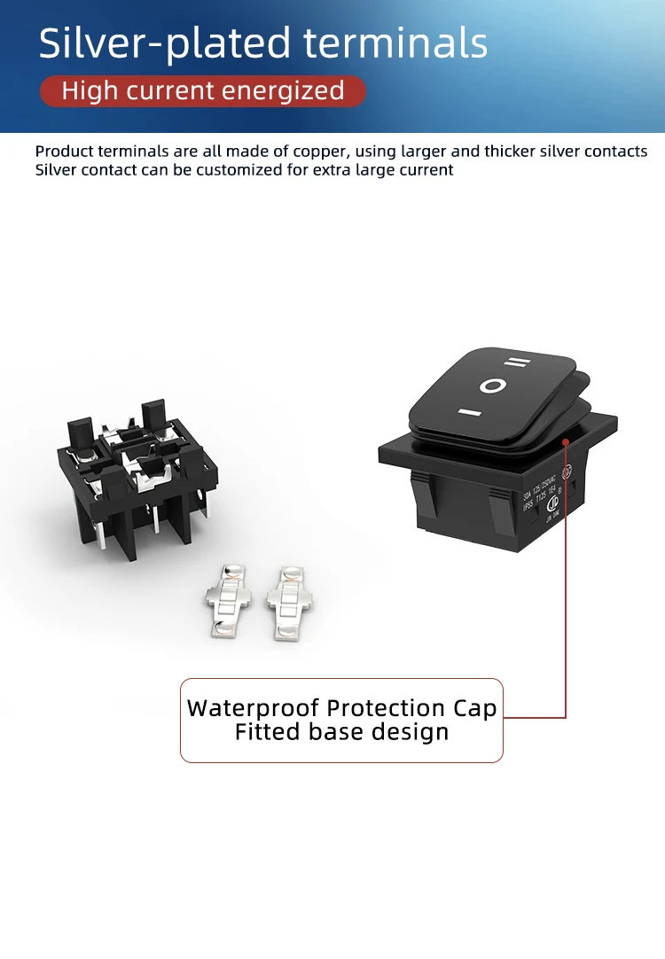 X Heavy Duty Waterproof Rocker Switch V Illuminated A Vac