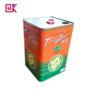 Oil Cooking 15L Soybean Oil Can Orange Printing Tinplate Sheet For Cooking Oil Packing