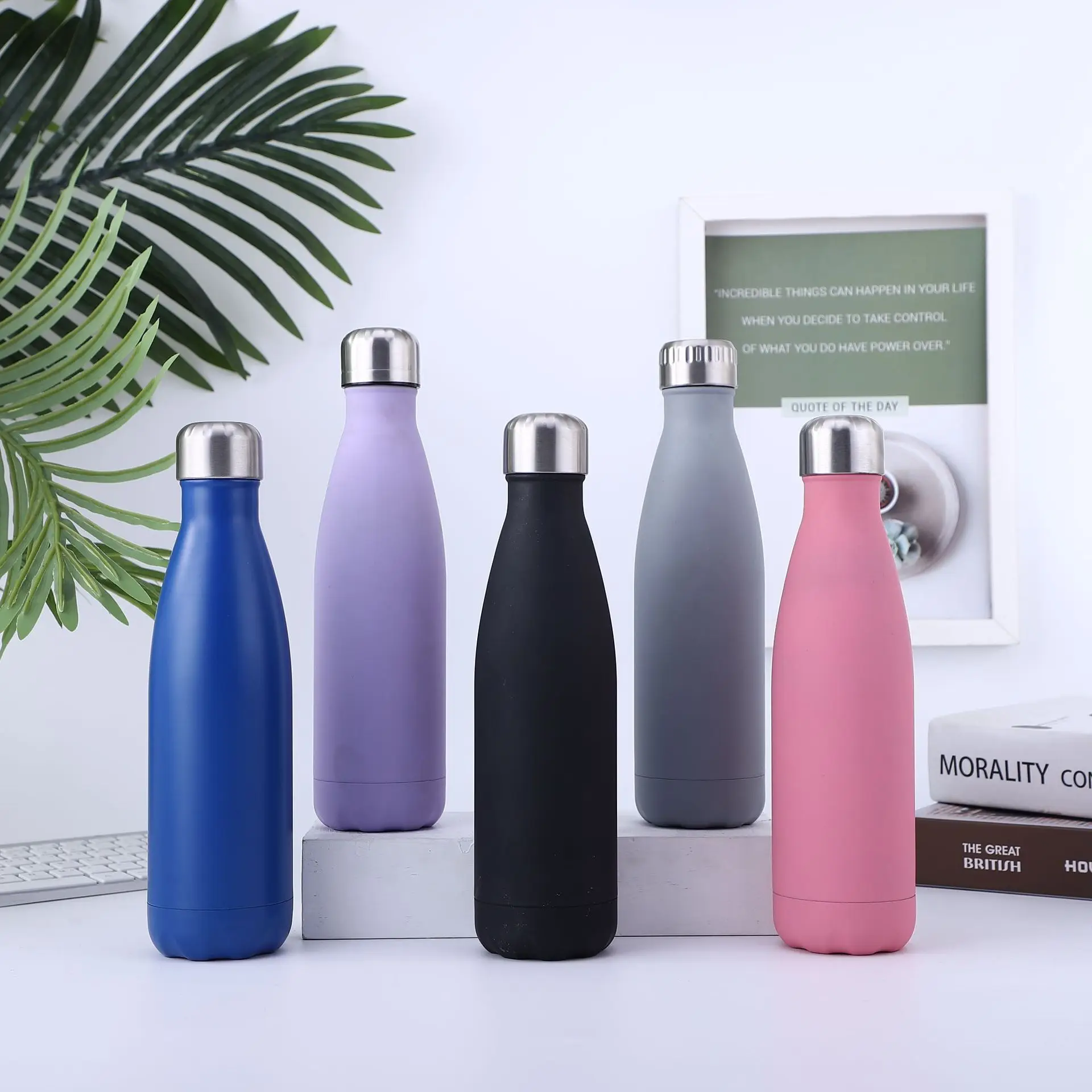 Vacuum Sport Double Wall Stainless Steel Shape Insulated Water Bottles With Custom Logo