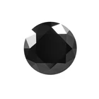 Black Synthetic Blackblack Black Color 4mm-15mm Round Cut Loose Stone Synthetic Moissanite