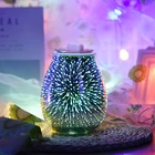 Burner 3D Glass Electric Oil Warmer Wax Tart Burner Perfect Aroma Decorative Lamp For Home Office Gifts