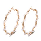 Hoop Statement Big Crystal Circle Hoop Earrings Woven Geometric Crystal Twine Round Hoop Earrings For Women