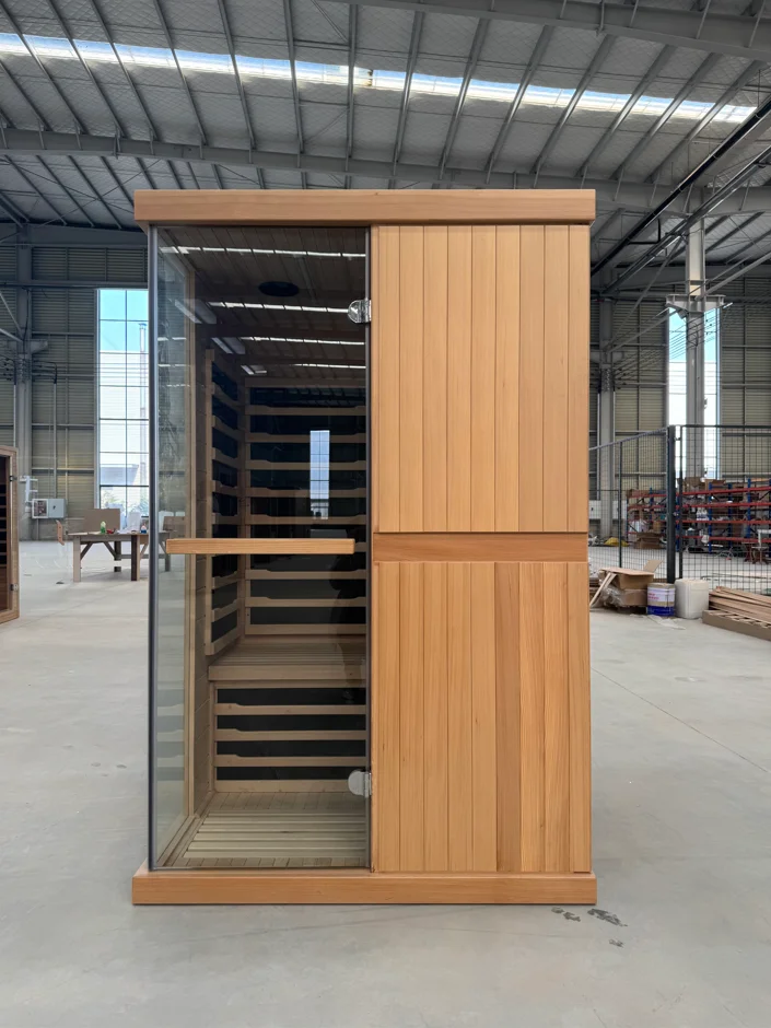 Far Infrared Carbon Heater, Plug Powered, Hemelock Wood - detail 2