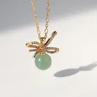 Pearl Necklace Necklace Price Hot Selling Simple And Stylish Gold-plated Pearl Aventurine Necklace Butterfly Necklace