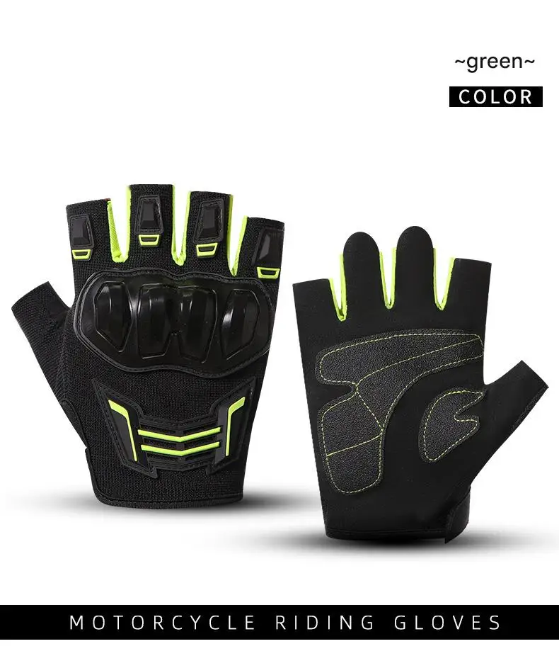 Men's Half-Finger Summer Gloves for Outdoor Racing Anti-Slip Breathable Riding Gear High Wear-Resistance for Motorcycle Racing