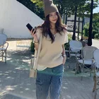 Ladies' Vest Spring And Summer Ladies' Jacket V-neck With Wool Waistcoat Knit Pullover Vest