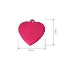 Tag Heart Charm Aluminum Pet ID Tag Heart Shape Charm Pet Dog ID Tag