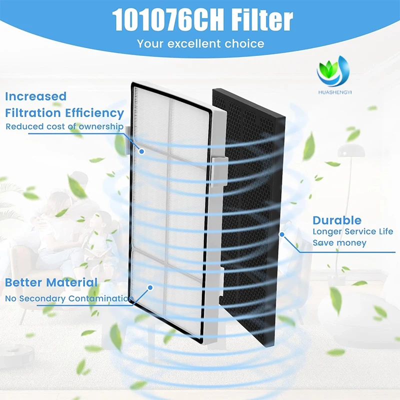 product replacement for 101076 series true h13 filter and honeycomb activated carbon filter for awmay air purifiers 10 1076k 10 3832k-3