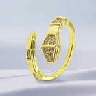 Rings Snake Rings High End Zirconia Pave Rings For Women 18k Gold Plated Stainless Steel Snake Shape Jewelry