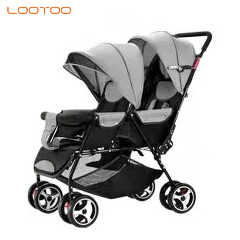 poussette double buggy grise