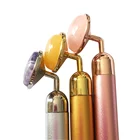 Vibrating Facial Massager Galvanic Double Roller Detachable Heads Vibrating Jade Facial Slimming Massager