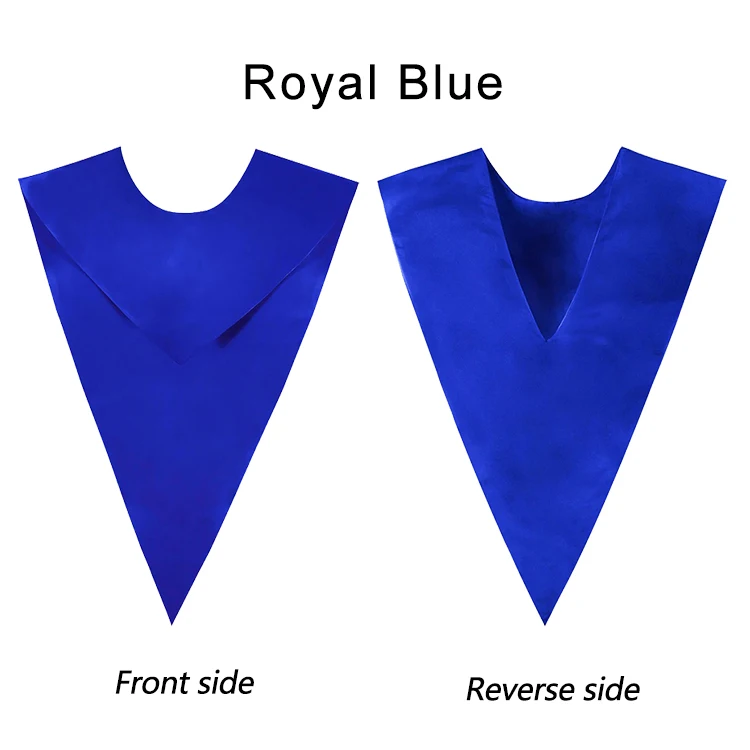 Finest Quality Plain Colors Lightweight V Church Stole Triangle Shape One Color V-neck Satin Choir Stole details
