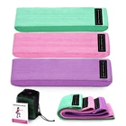 Bands Wholesale Custom Logo Set Of 3 Exercise Hip Bands Set Fabric Booty Resistance Bands