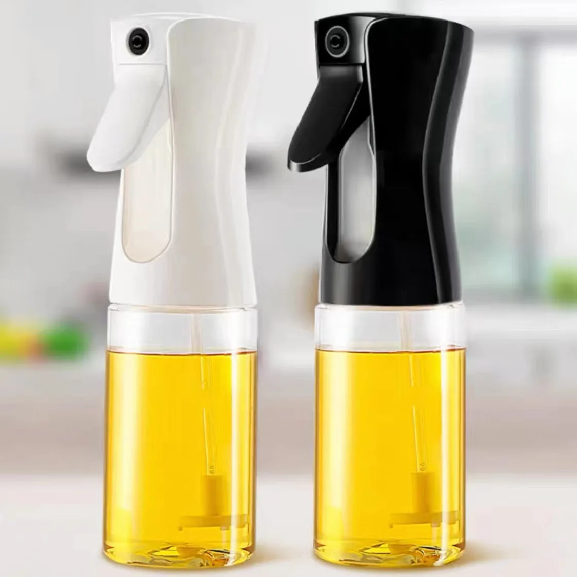 200ml Kitchen glass oil bottle with spray lid new hot selling oil glass bottle