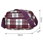 Trendy Hot Sale Trendy Custom Logo Checked Fabric Small Wide Single Long Strap Shoulder Bag For Women