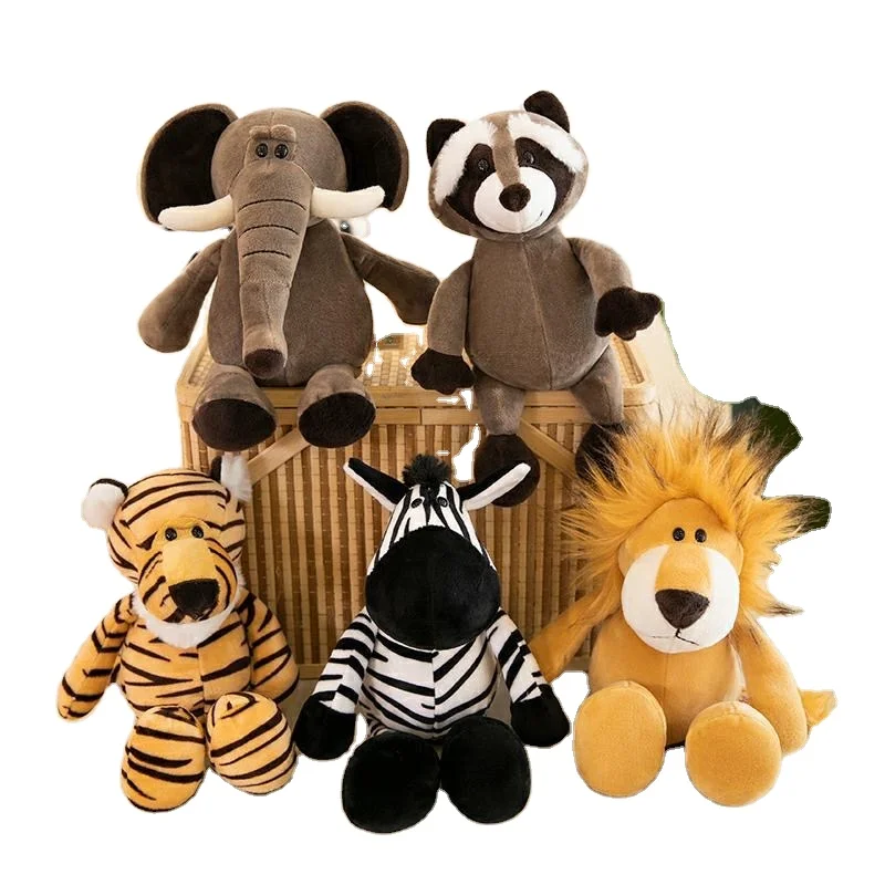 25cm 35cm Super Cute Stuffed Toys For Kids Sleeping Mate Jungle Animals  Dolls Elephant Dog Tiger Fox Lion Giraffe Raccoon Monkey - Buy Stuffed Toys  For Kids,Jungle Animals Dolls,Plush Animals Dolls Product